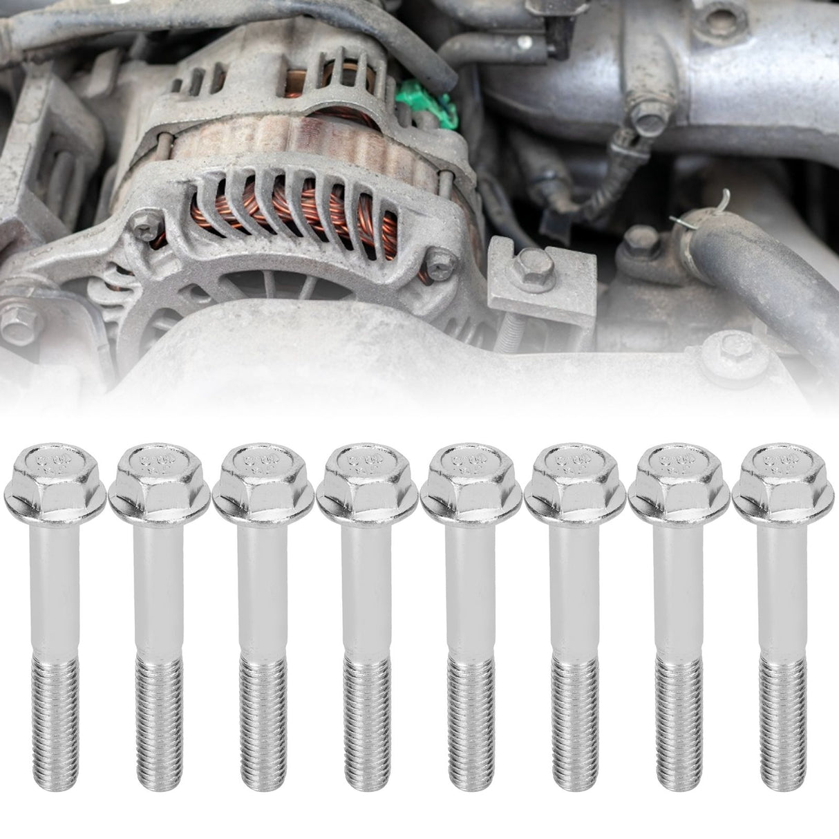 30Pcs M8x55 Screws Cylinder Bolt Accessory for 168F/170F 2kw‑3kw Gasoline Generator
