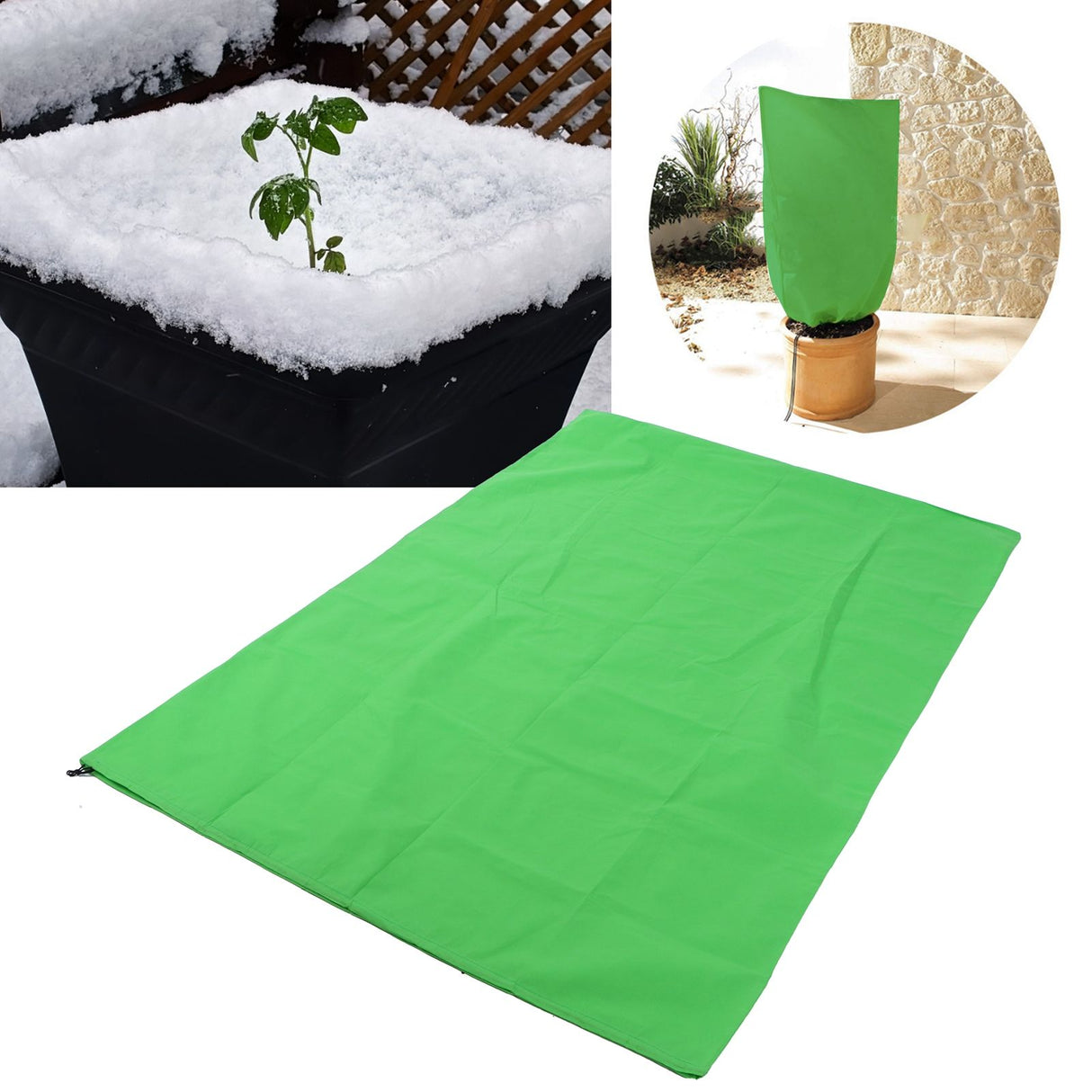 Plant Cover Winter Protection PVC Non‑Woven Cold‑Proof Bag Antifreeze Green 180 x 120cm