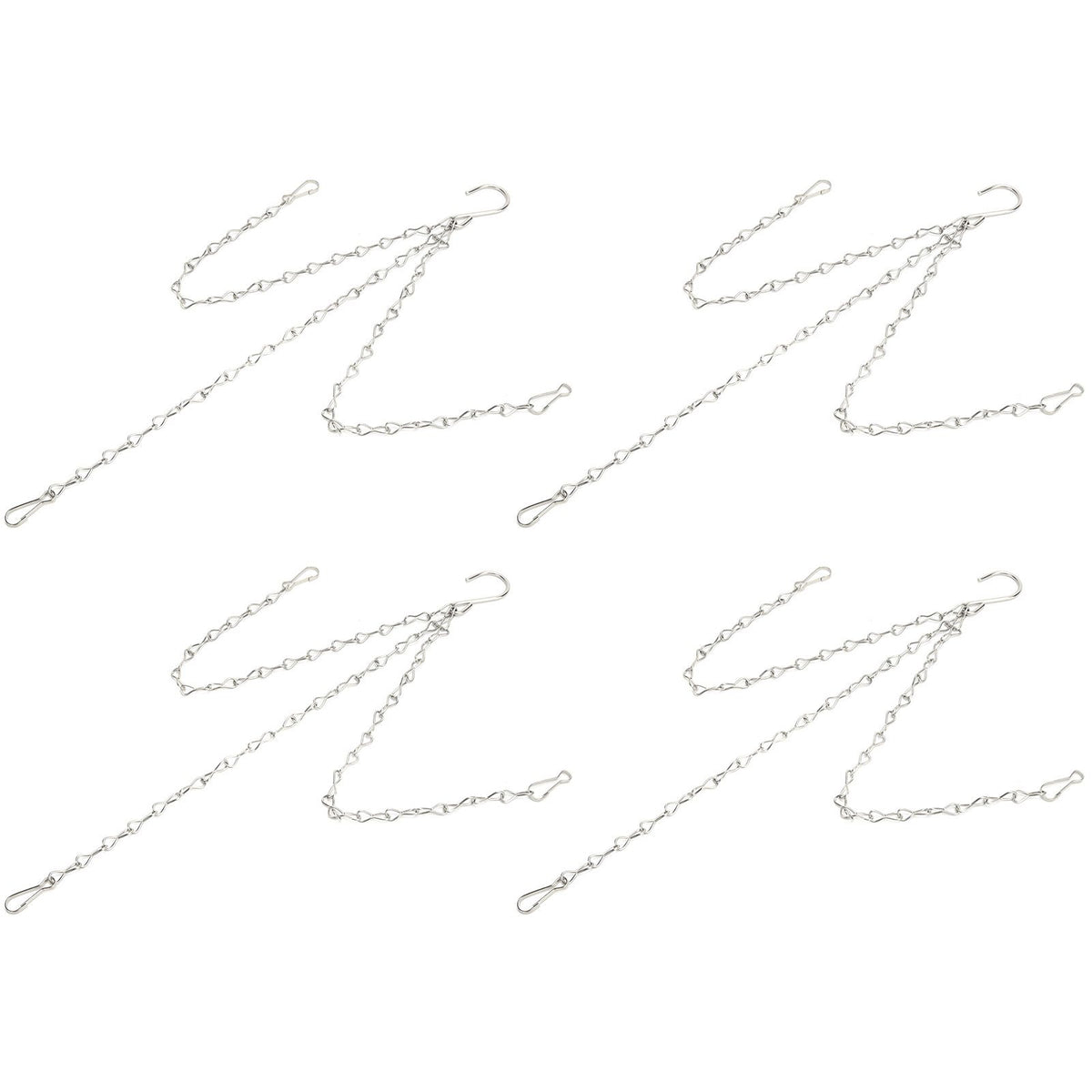 4Pcs Hanging Chain with Hooks 304 Stainless Steel Garden Flower Pot Plant Hangers Replacement