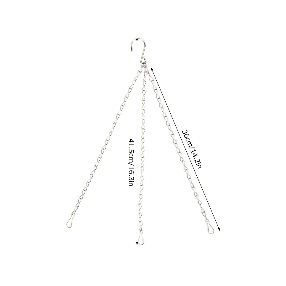 4Pcs Hanging Chain with Hooks 304 Stainless Steel Garden Flower Pot Plant Hangers Replacement