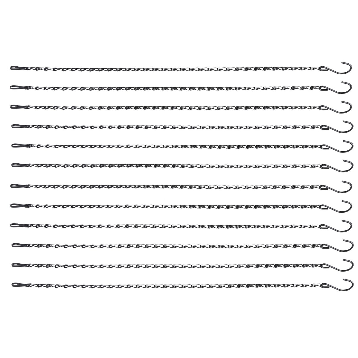 12pcs Plant Hanging Chains with Dual Hooks 58.5cm/23in with Bearing 3000g/6.6lbs for Garden Flower Suspension