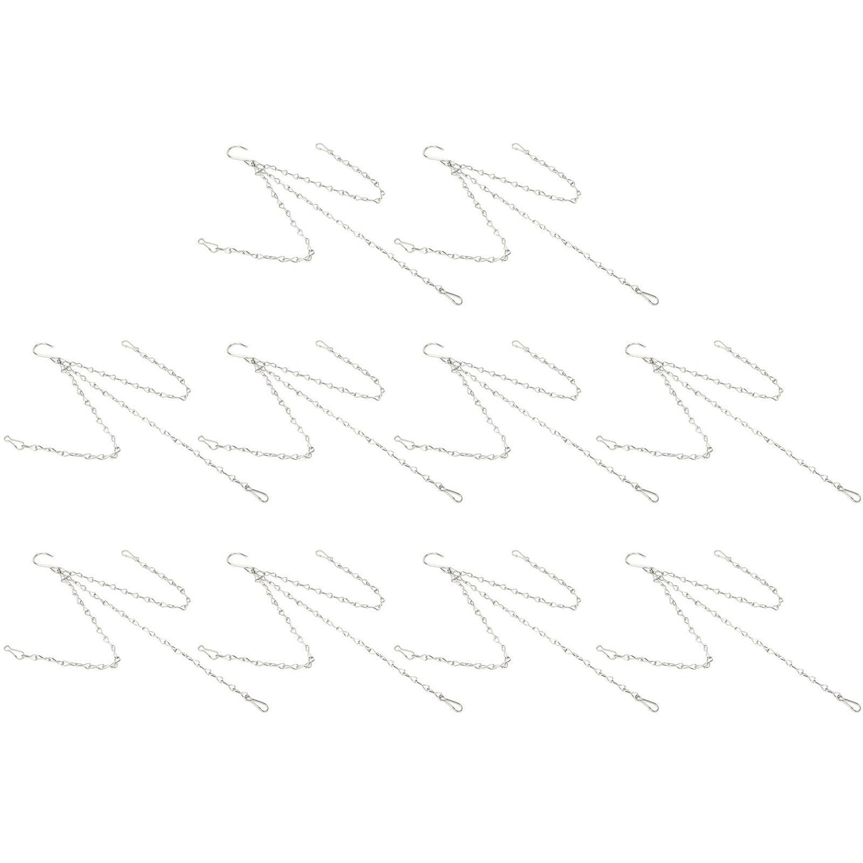 10Pcs Hanging Chain with Hooks Single 8-Strand Iron Garden Flower Pot Plant Hangers Replacement