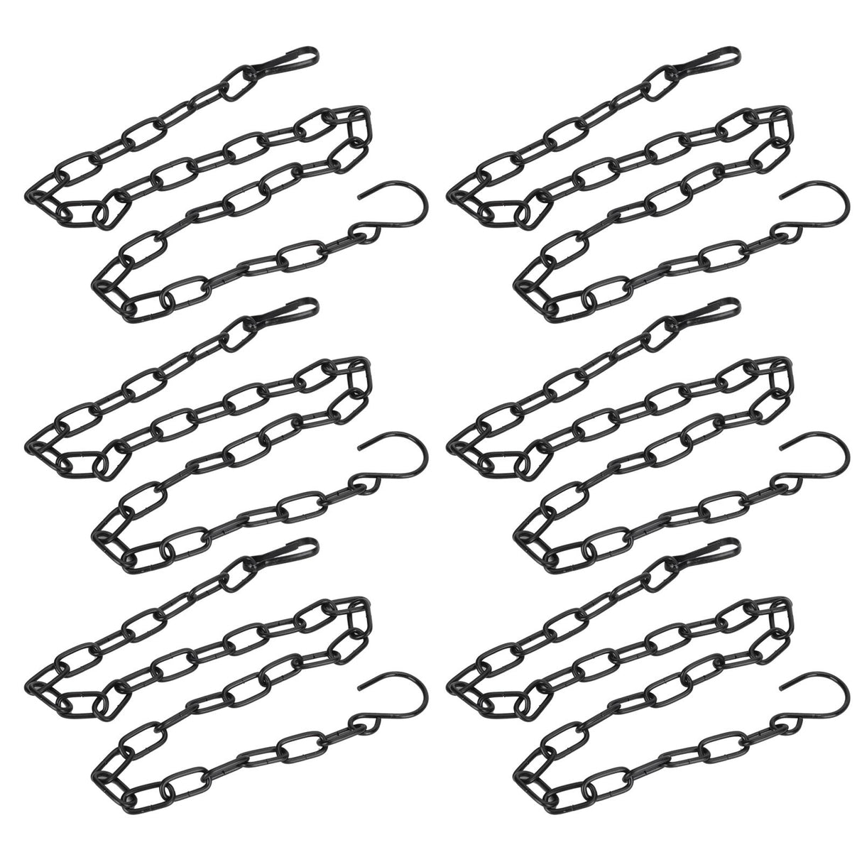6Pcs Garden Planter Hanging Chain Flower Pot Basket Replacement Iron Sling Chain with Hook