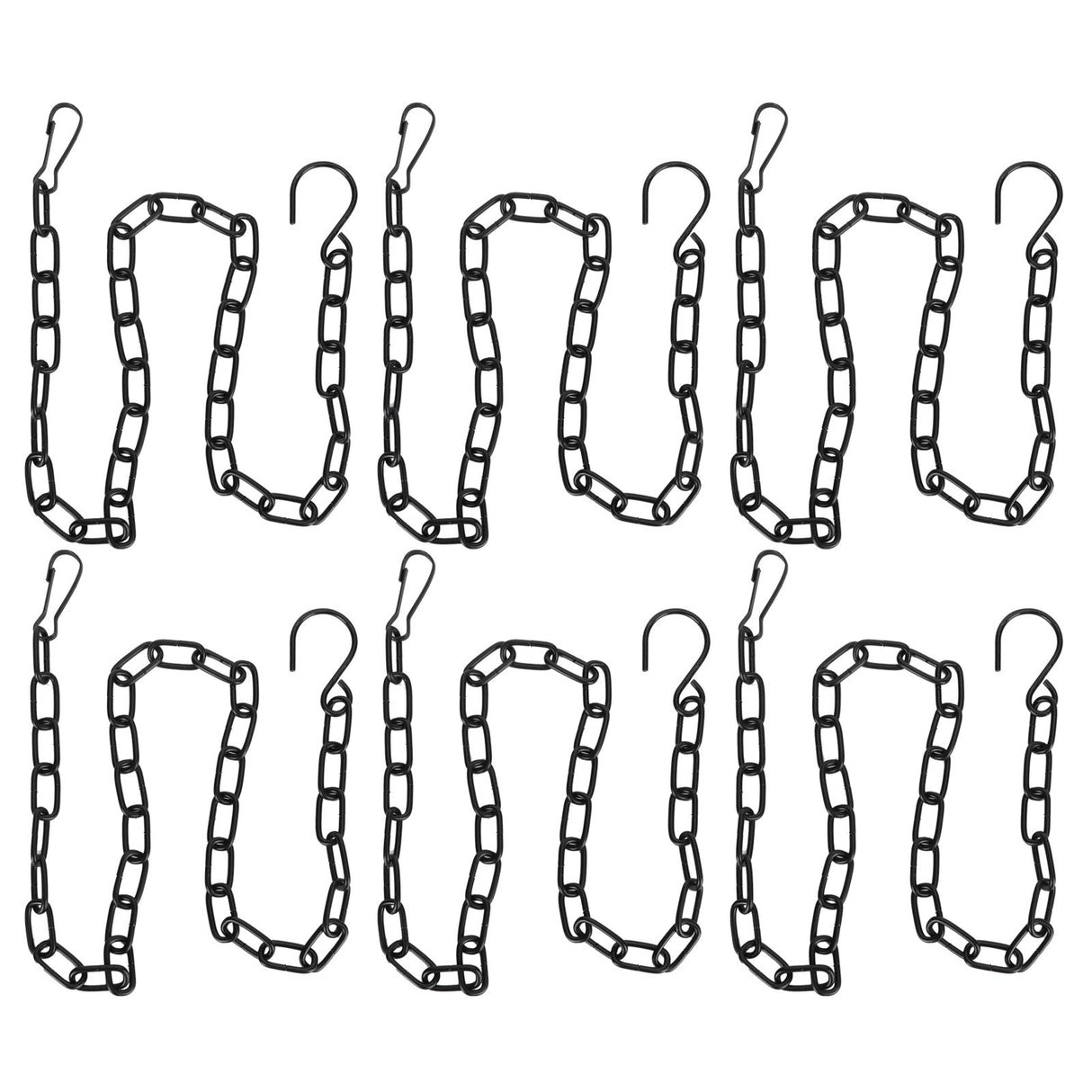 6Pcs Garden Planter Hanging Chain Flower Pot Basket Replacement Iron Sling Chain with Hook