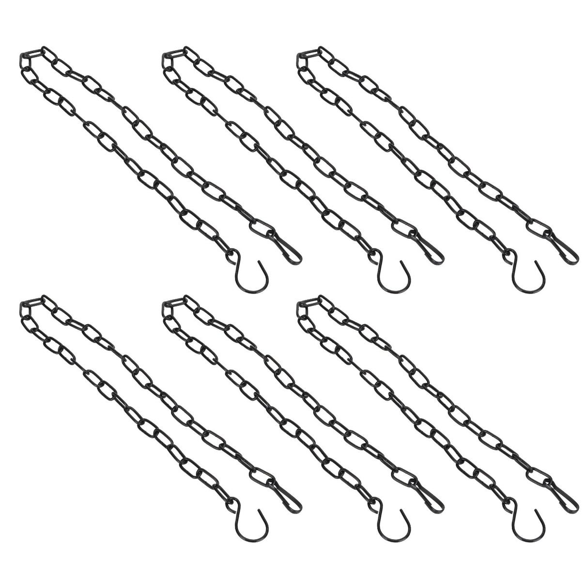 6Pcs Garden Planter Hanging Chain Flower Pot Basket Replacement Iron Sling Chain with Hook