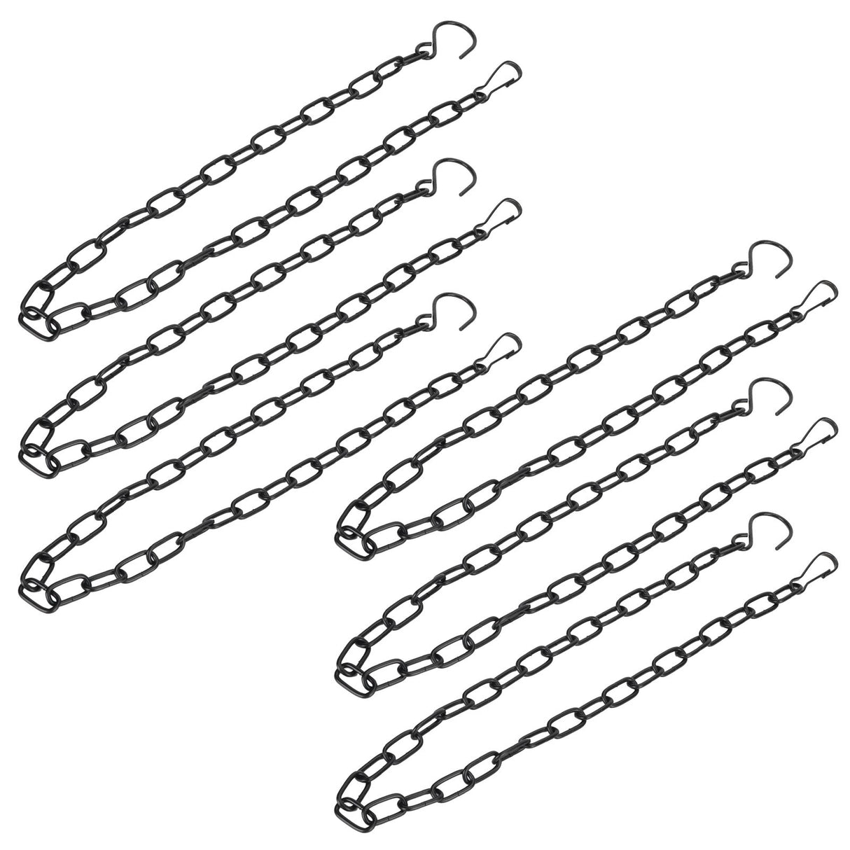 6Pcs Garden Planter Hanging Chain Flower Pot Basket Replacement Iron Sling Chain with Hook