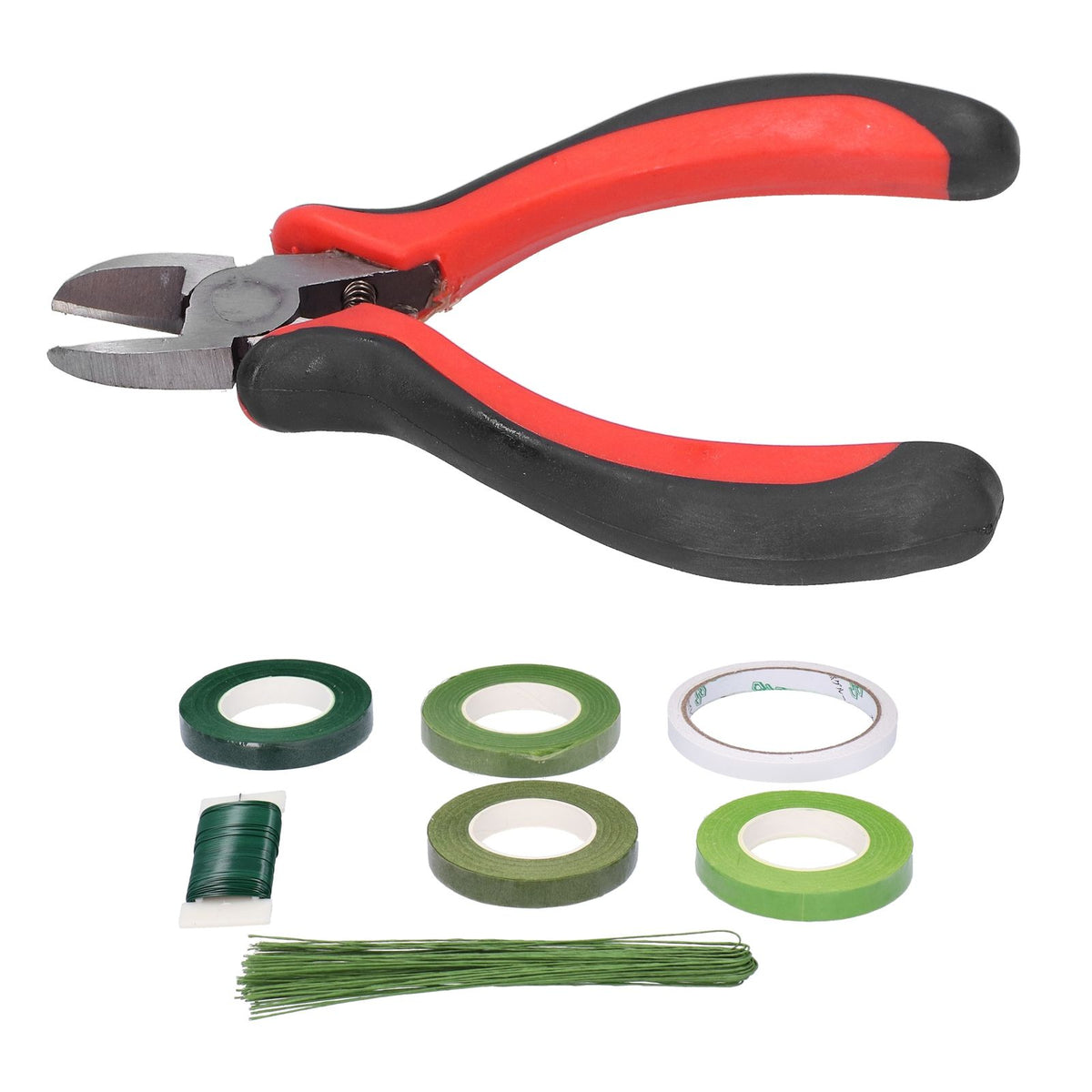 8Pcs set Flower Arrangement Kit Floral DoubleSided Tape Wire Cutter for Bouquet Stem Wrapping