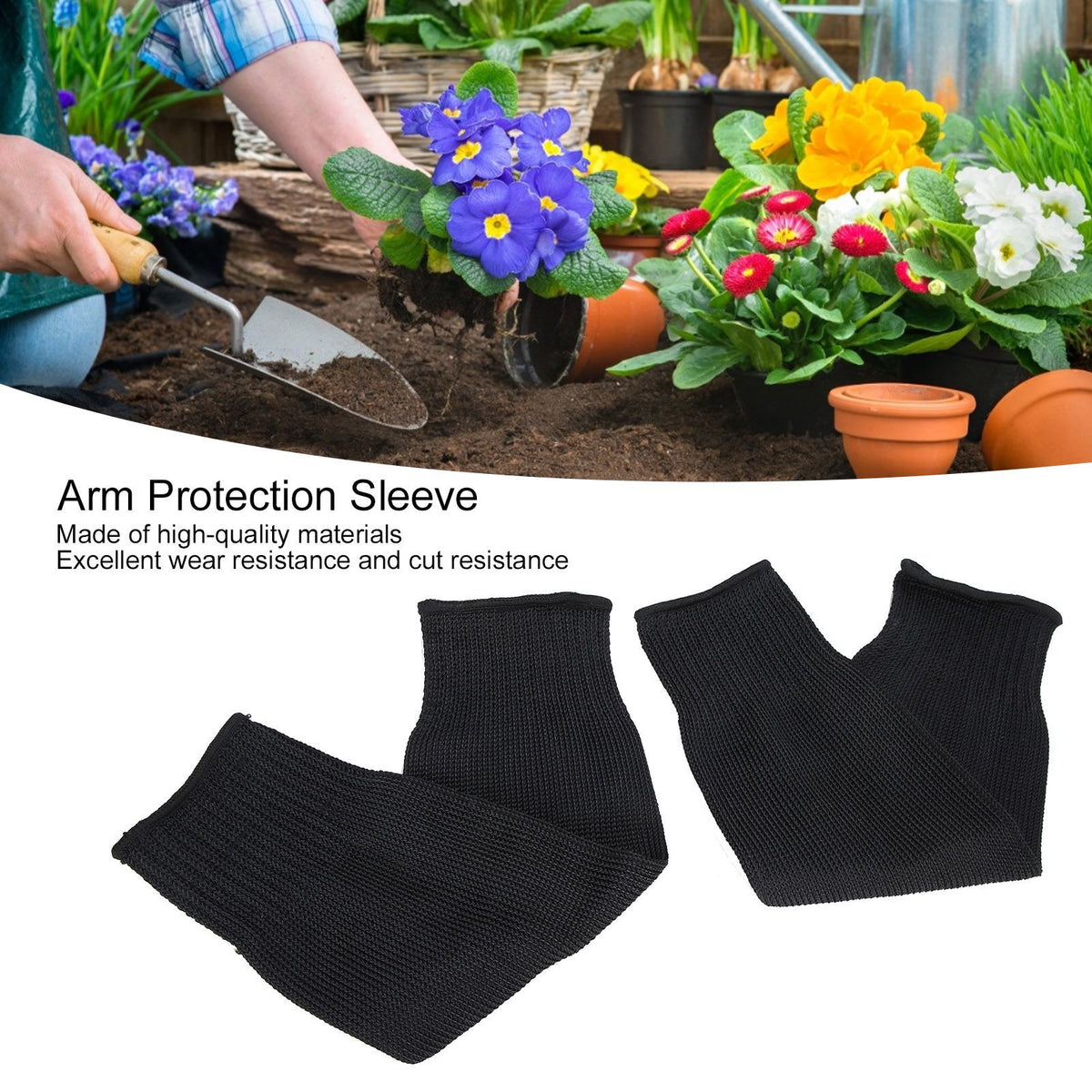 Cut Resistant Arm Sleeve Protective Safety AntiStab Arm Guard for Gardening Farming