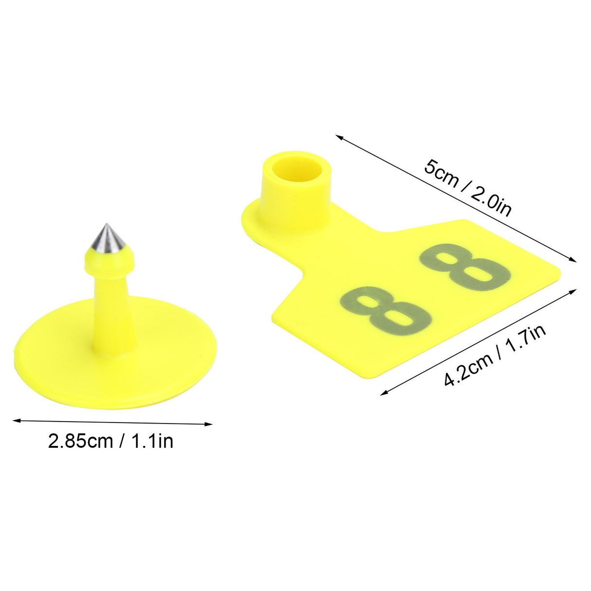 No.001‑100 Farm Pig Ear Tag Livestock Ear Tag Labels Set Poultry Breeding Supplies