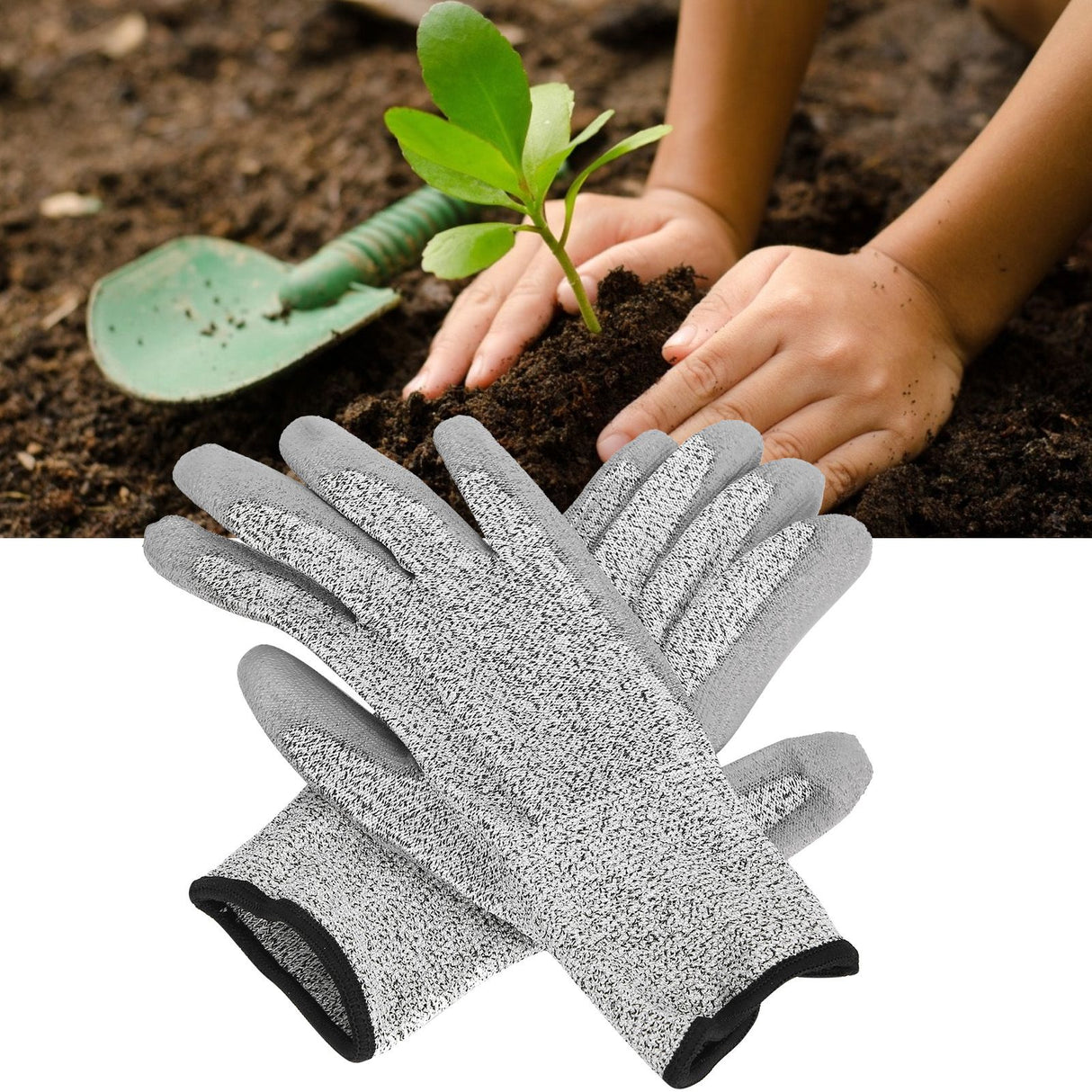 2pairs Waterproof Gardening Gloves Cut Resistant Reusable Working Protective Gloves