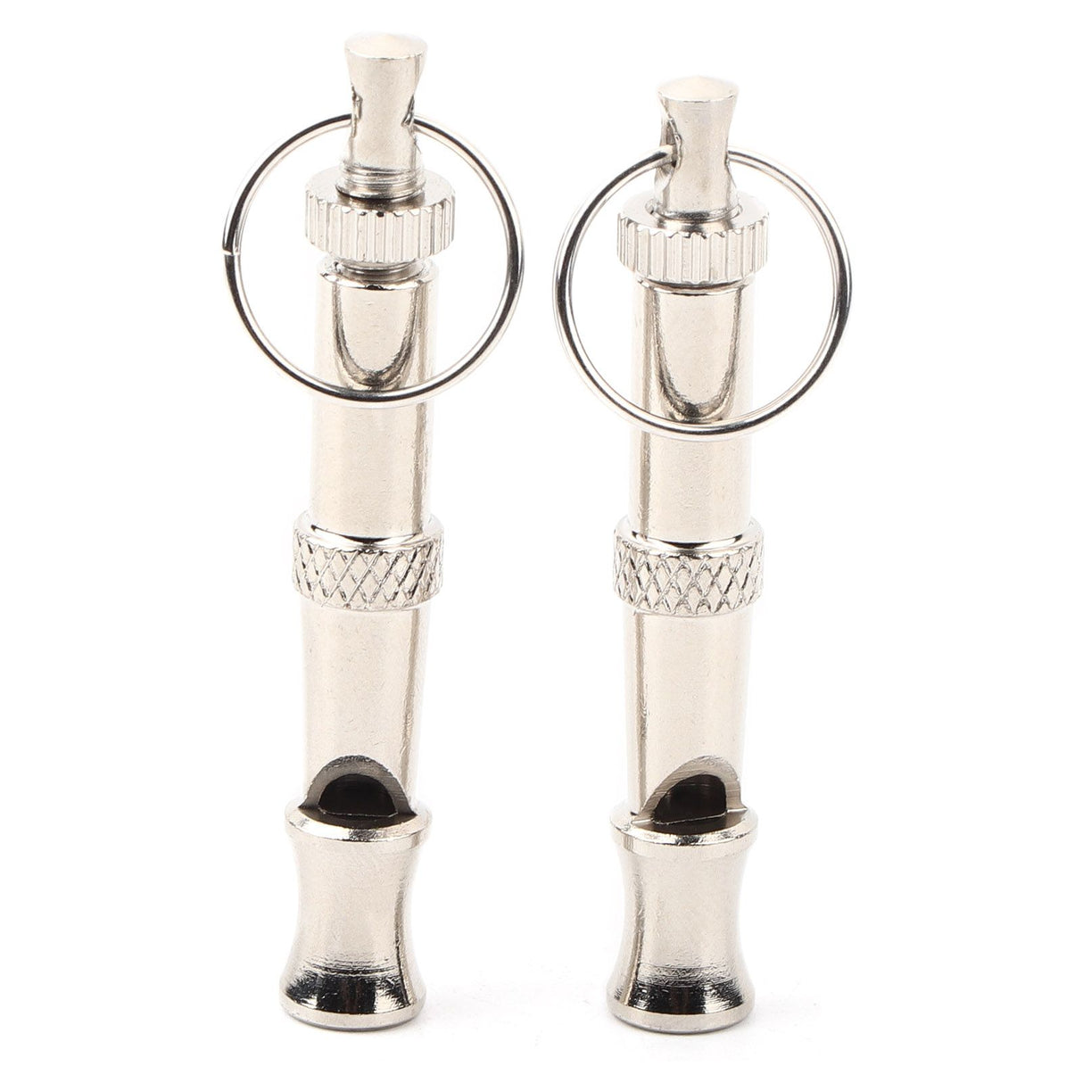 2pcs Stainless Steel Ultrasonic Whistle Portable Trainer Training Tool for Dog Pigeons Birds