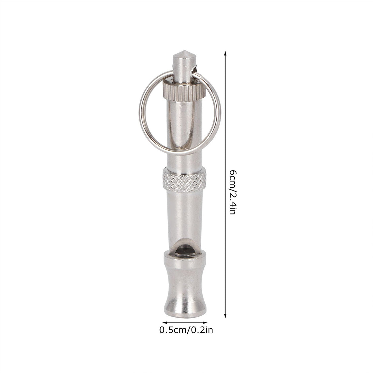 2pcs Stainless Steel Ultrasonic Whistle Portable Trainer Training Tool for Dog Pigeons Birds