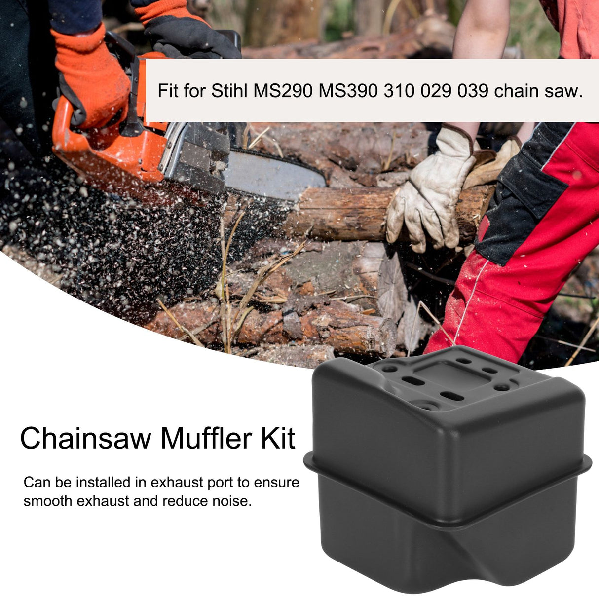 Exhaust Muffler Set Chainsaw Accessory Parts Fit for Stihl MS290 MS390 310 029 039