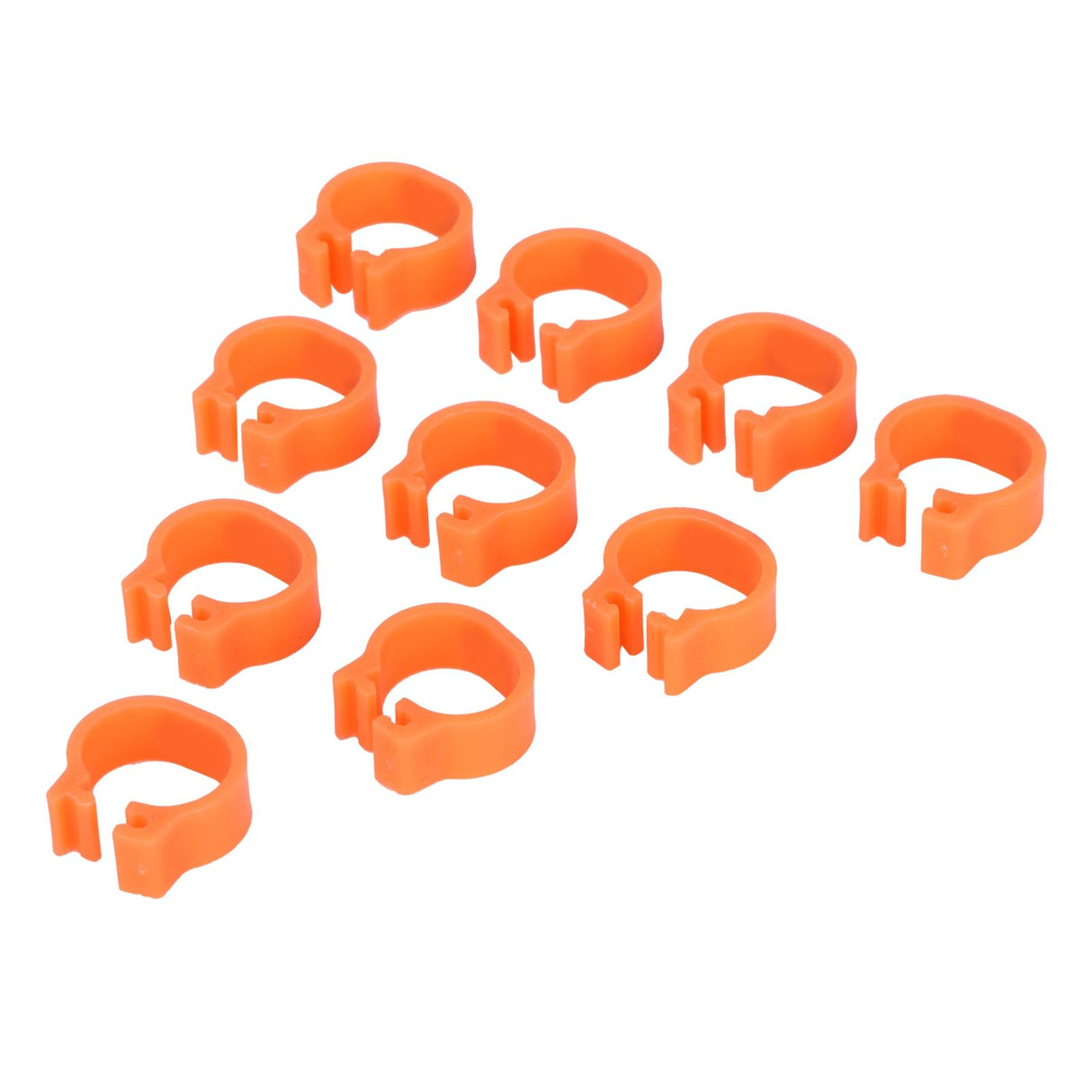 100pcs Birds Foot Rings Number Identification Pigeon Leg Bands Poultry Clip RingOrange