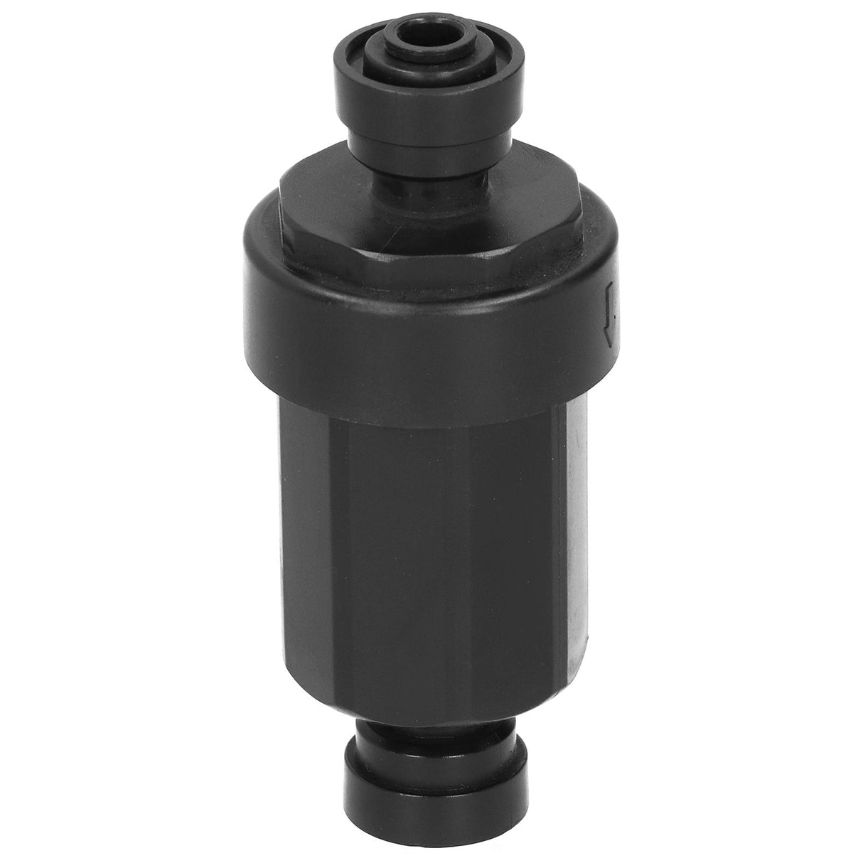 1/4in Irrigation Filter with Stainless Steel Strainer Quick Connect Filtration System Black