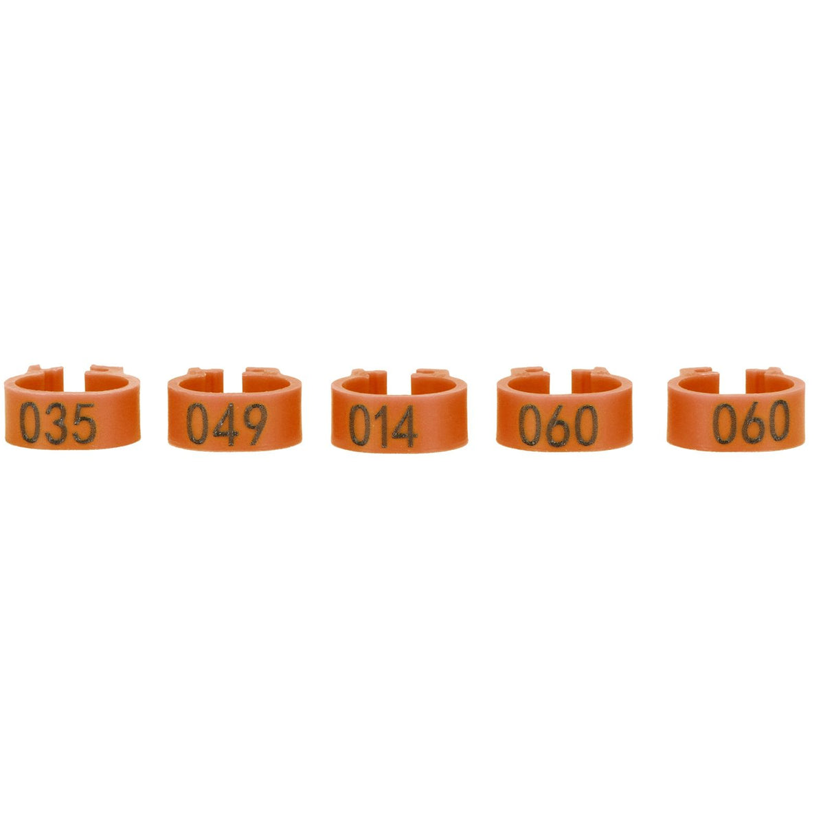 001‑100 Numbered Bird Leg Bands 8mm Poultry Identify Rings Accessory for Birds PigeonsCoffee