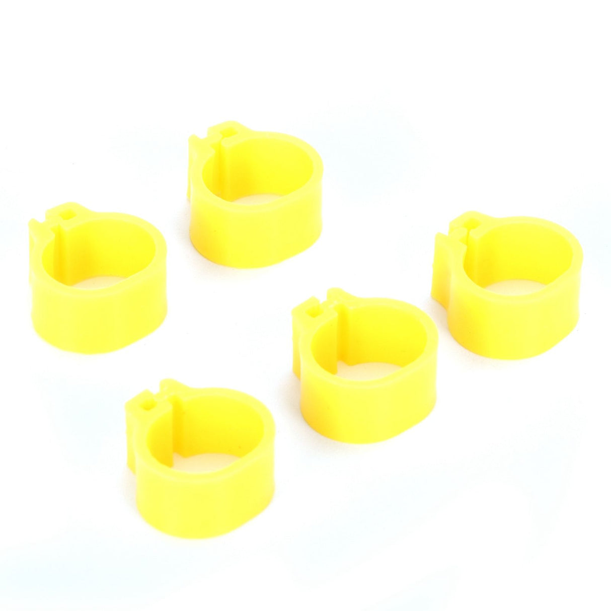 200Pcs 10mm Pigeons No Word Leg Ring Poultry Foot Clip Identification Ring Birds SuppliesYellow
