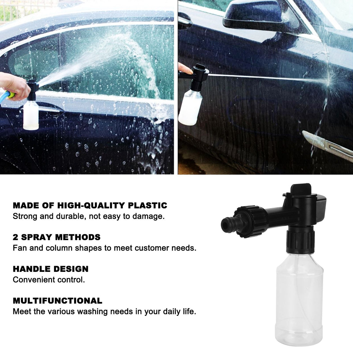 200ml Watering Sprinkling Can Car Washer Foam Lance Multifunctional Washing Foamer