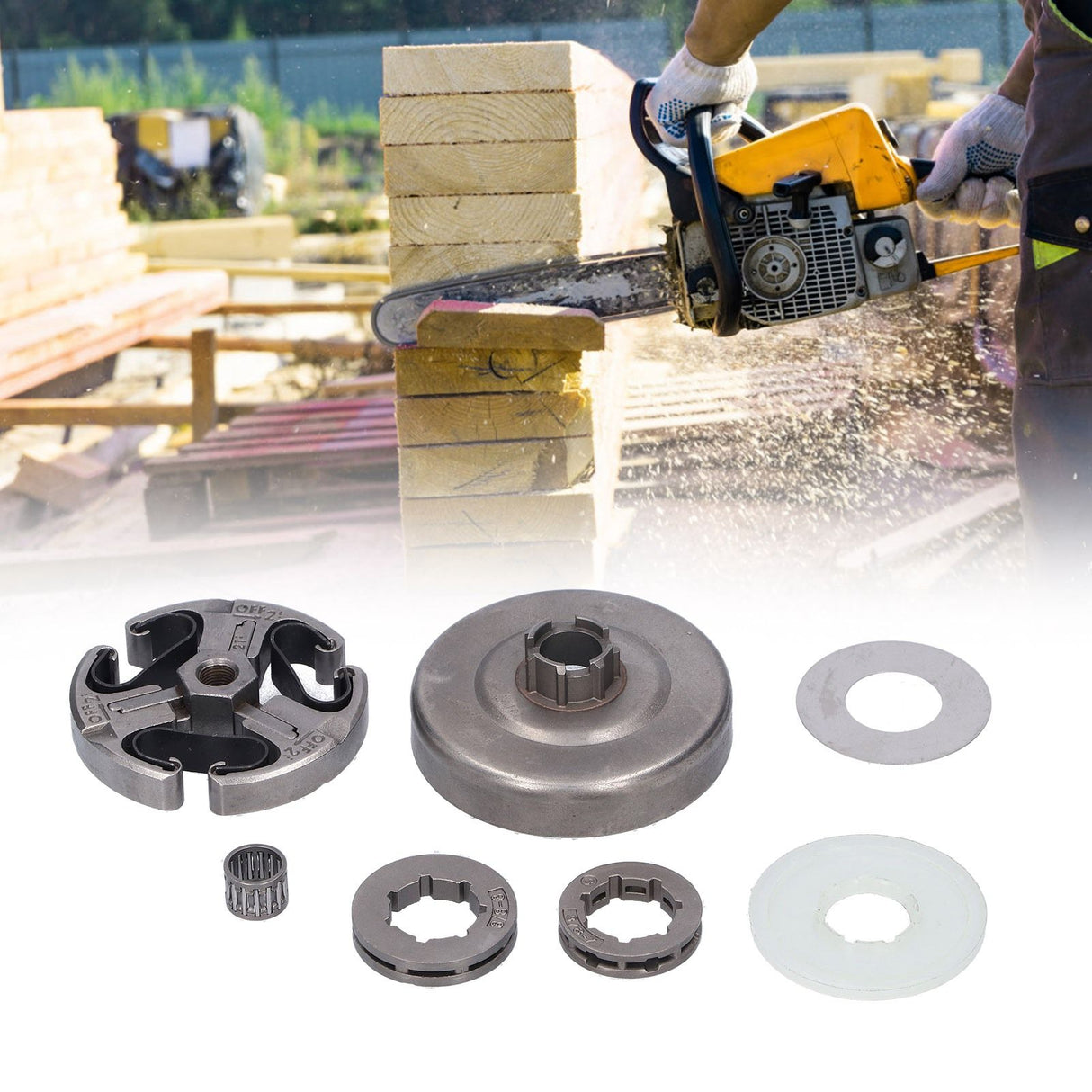 3/8 Clutch Drum Bearing Kit Fit for Husqvarna 61 66 162 266 268 272 XP Chain Saw