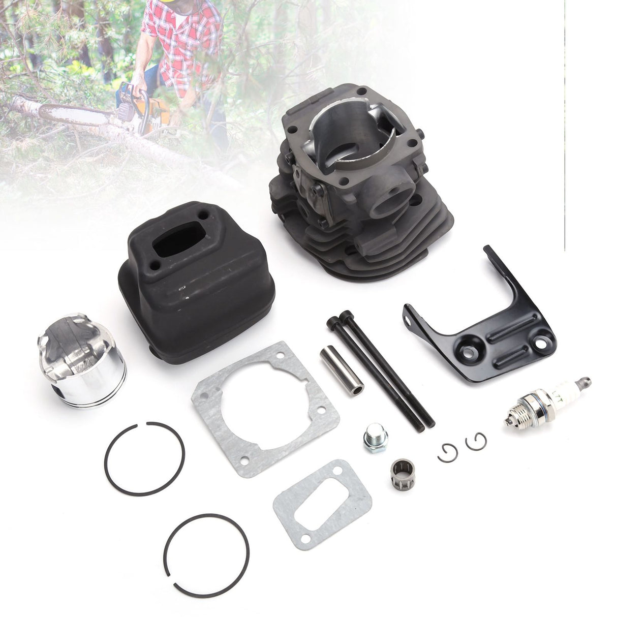 45MM Cylinder Piston Muffler Kit Gardening Tool Accessories Fit for Jonsered CS2150 CS2152