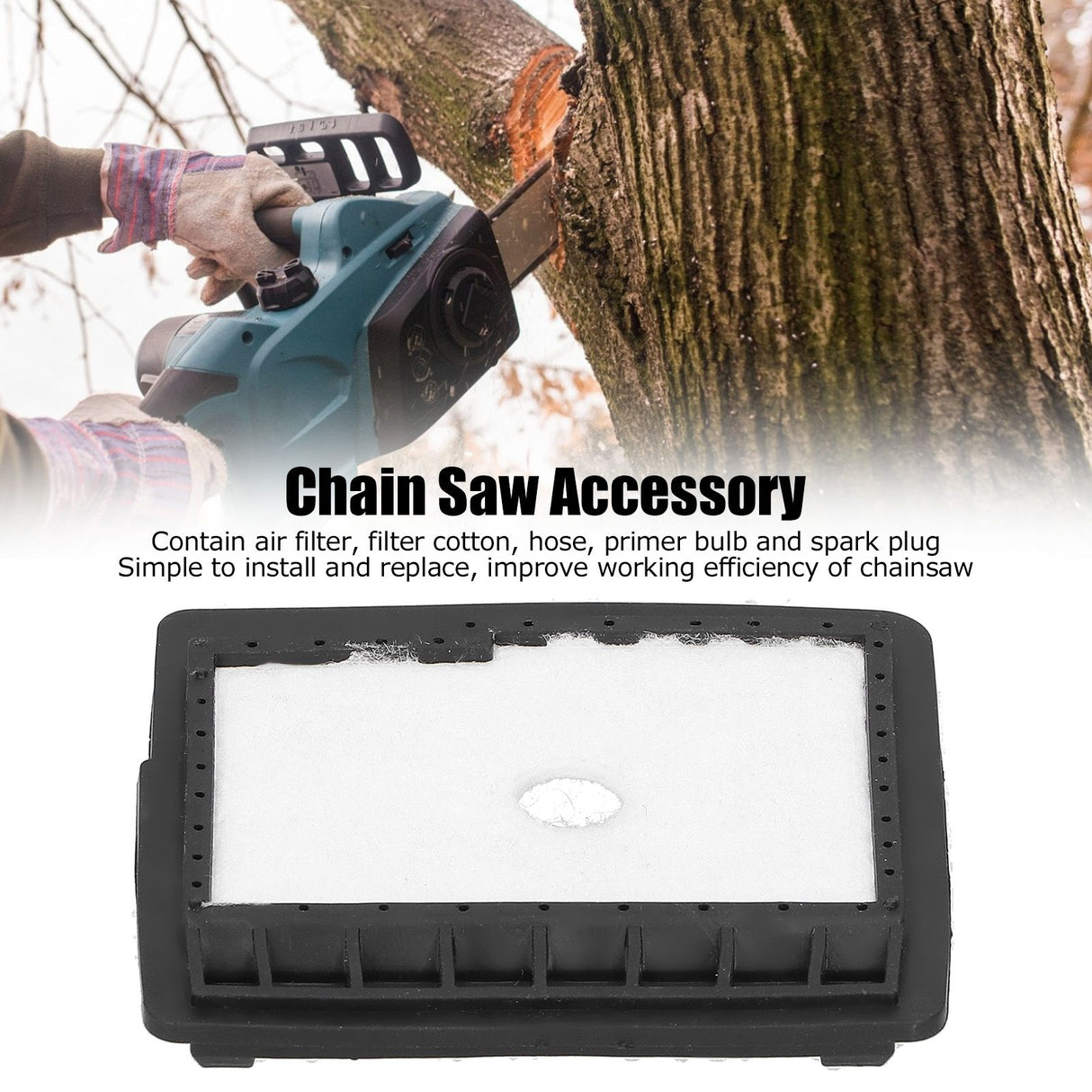 Air Filter Tube Spark Plug Set Fit for Echo CS-300 CS-301 CS-305 CS-306 CS-345 CS-3000 Chainsaw