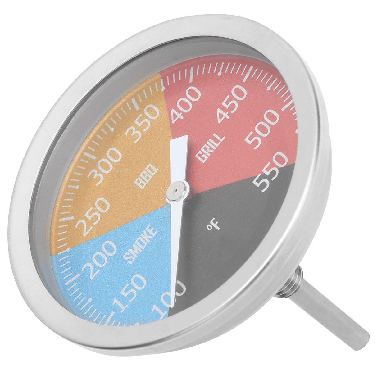 100‑550℉ Metal Oven Temperature Gauge Pointer Type for Smoke BBQ Grill Household Cooking