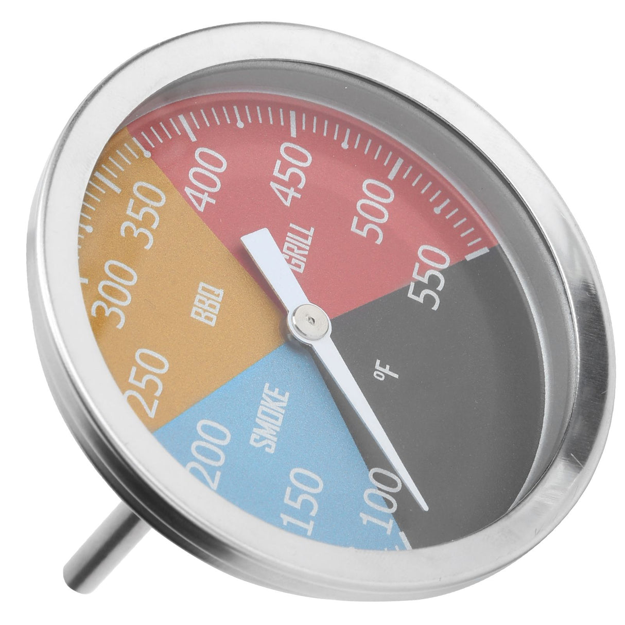 100‑550℉ Metal Oven Temperature Gauge Pointer Type for Smoke BBQ Grill Household Cooking