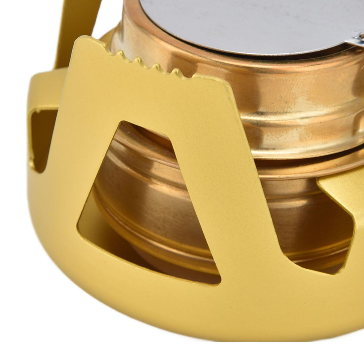 Camping Stove Windproof Vaporizable Portable Liquid Spirit Stove with Stand for Outdoor CampingYellow