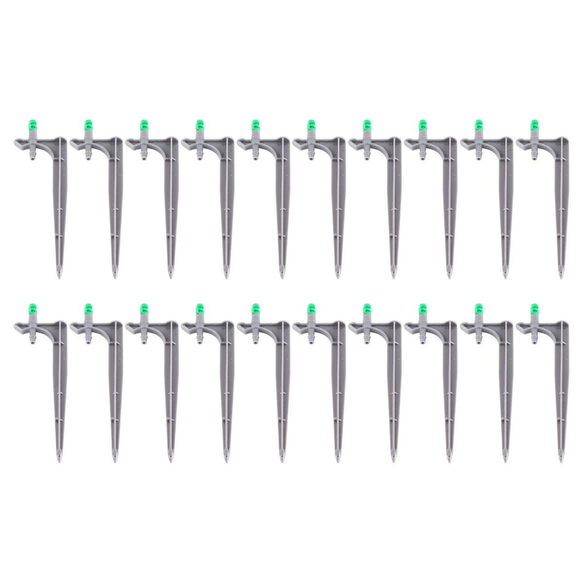20Pcs/Bag Irrigation Dripper with Ground Insert Fruit Tree Drip Irrigation Emitters for Gardening180 Degree (Green)