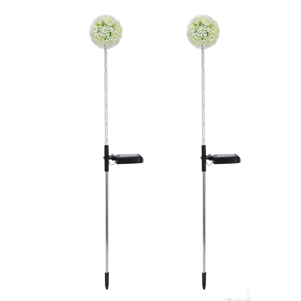 2set Solar Dandelions Garden Lights 6LED Colorful Outdoor Lawn Lamp for Patio Yard Balcony6LED White(2pcs)