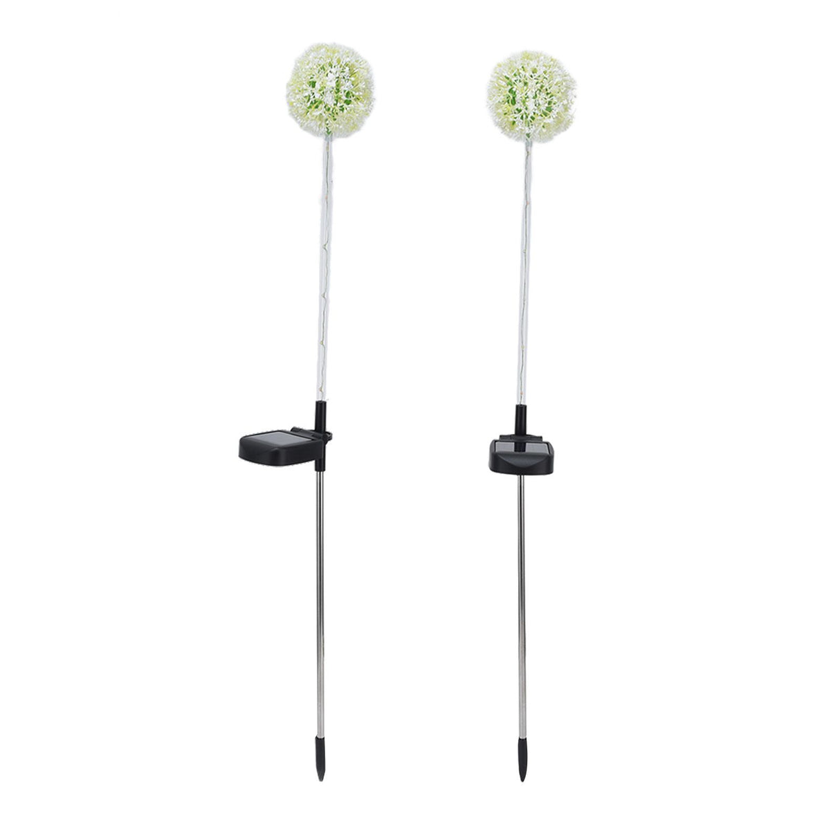 2set Solar Dandelions Garden Lights 6LED Colorful Outdoor Lawn Lamp for Patio Yard Balcony6LED White(2pcs)