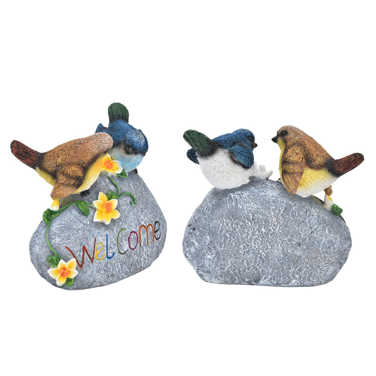 Bird Garden Decor Resin Animal Garden Figurines Welcome Sign Sculptures Statues for Yard Patio Lawn