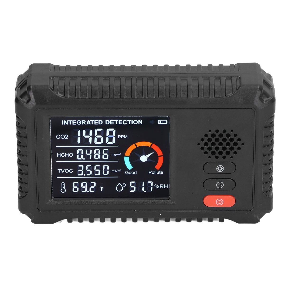 Air Quality Detector 5 in 1 Real Time Environmental Assessment Monitor for HCHO TVOC CO2 Temperature Humidity Detection