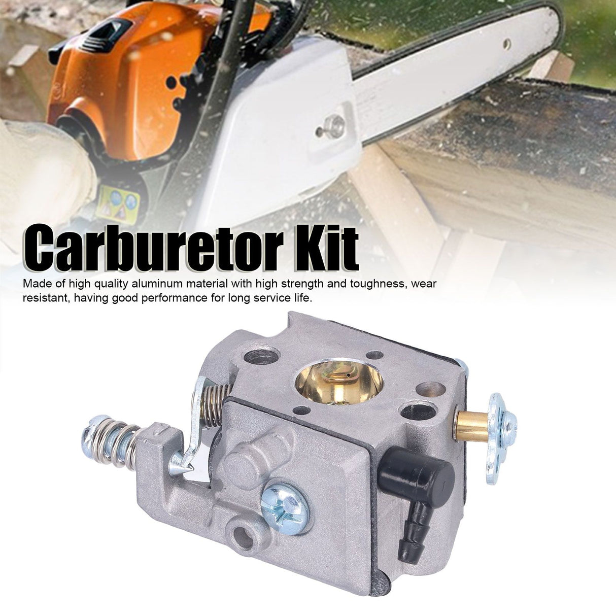 Electric Saw Carburetor Replacement Kit with Felt Fuel Filter for CS3000 CS3400 A021000231 A021000760