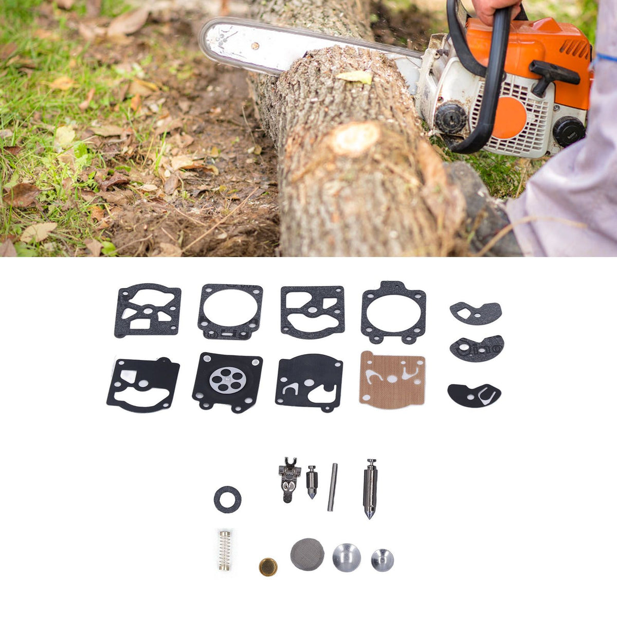 Carburetor Carb Rebuild Repair Kit Garden Electric Saw Repair Kit Replacement for WT K10‑wat