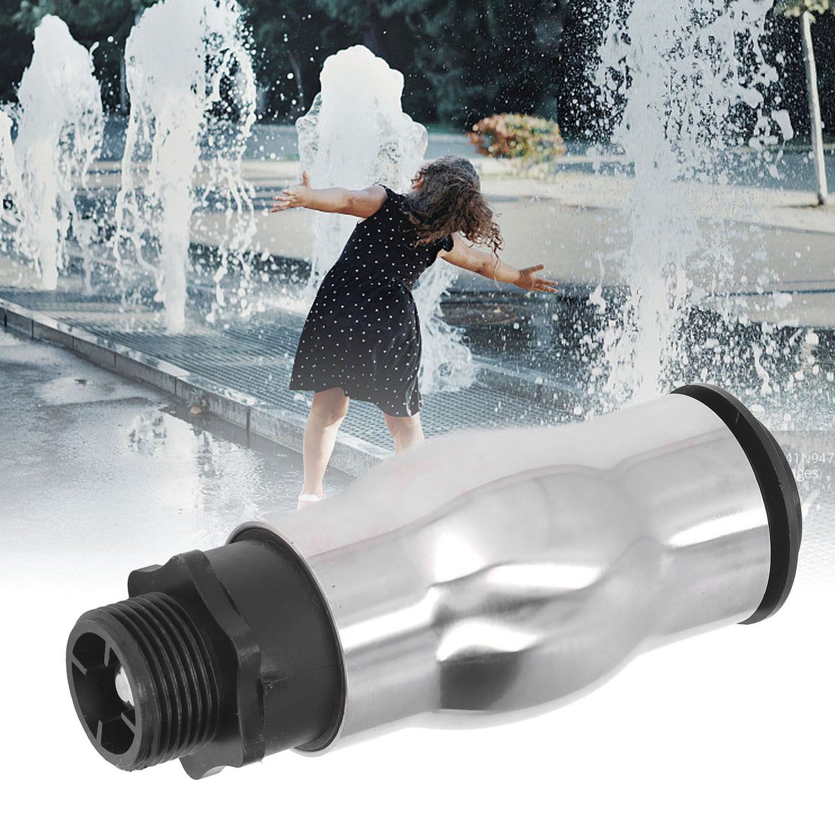 G1 Male Thread Frothy Foam Jet Fountain Nozzle 304 Stainless Steel Water Spray Head for Garden Pond Lake