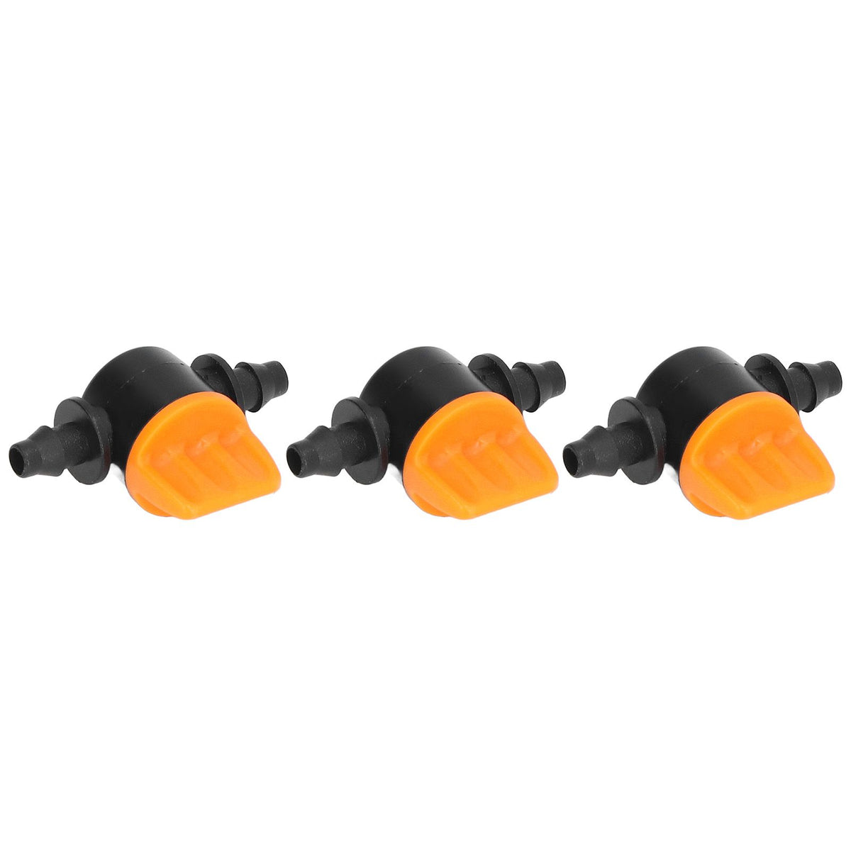 100Pcs 4/7 Barb Valve Irrigation Mini Pipe Water Valve Through Type Valve Misting Tube Valve for Garden Seeding Cultivation Irrigation