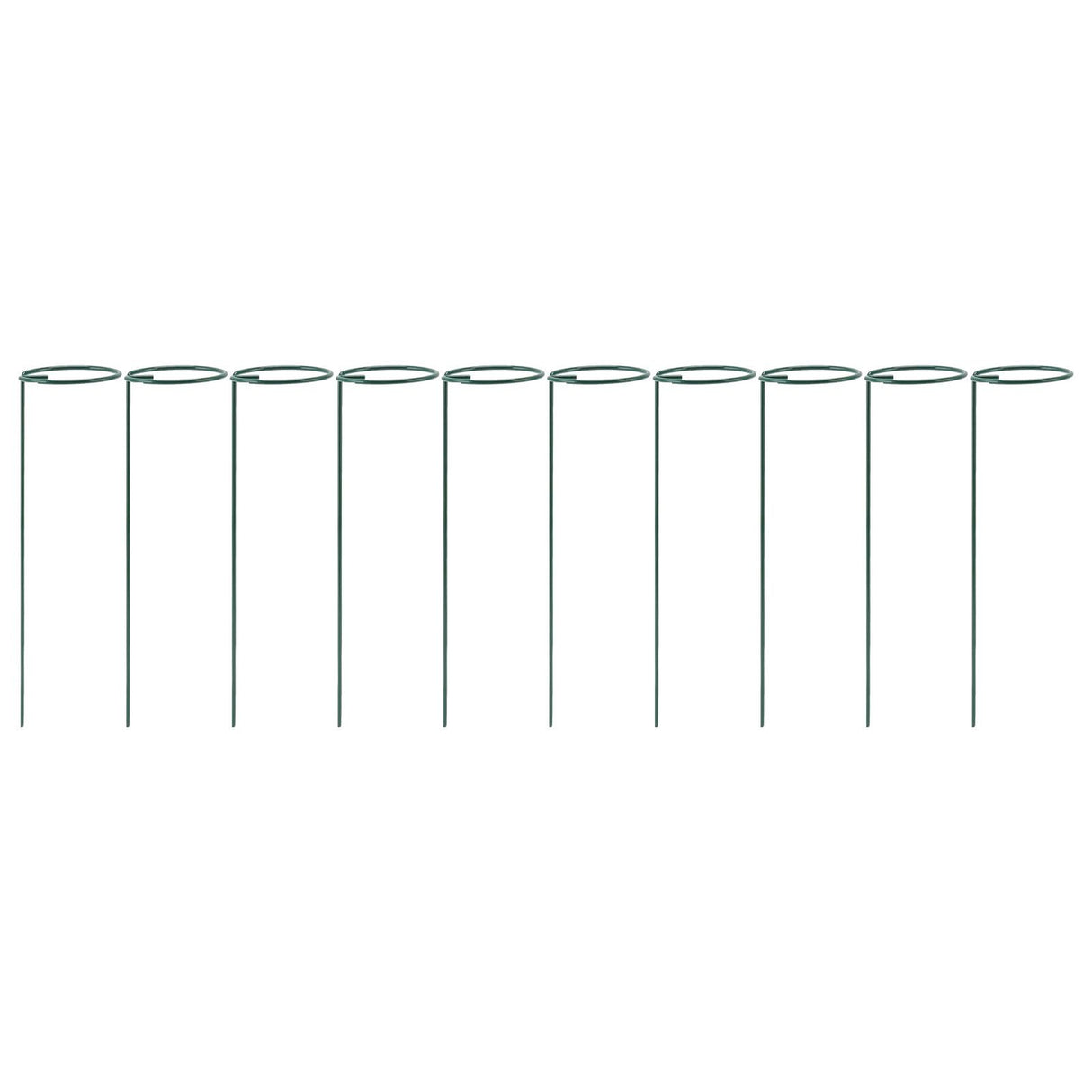 10Pcs Potted Plants Metal Trellis Provide Support 25CM Length Green Small Garden Trellis for Gardens Lawns Decks Patios
