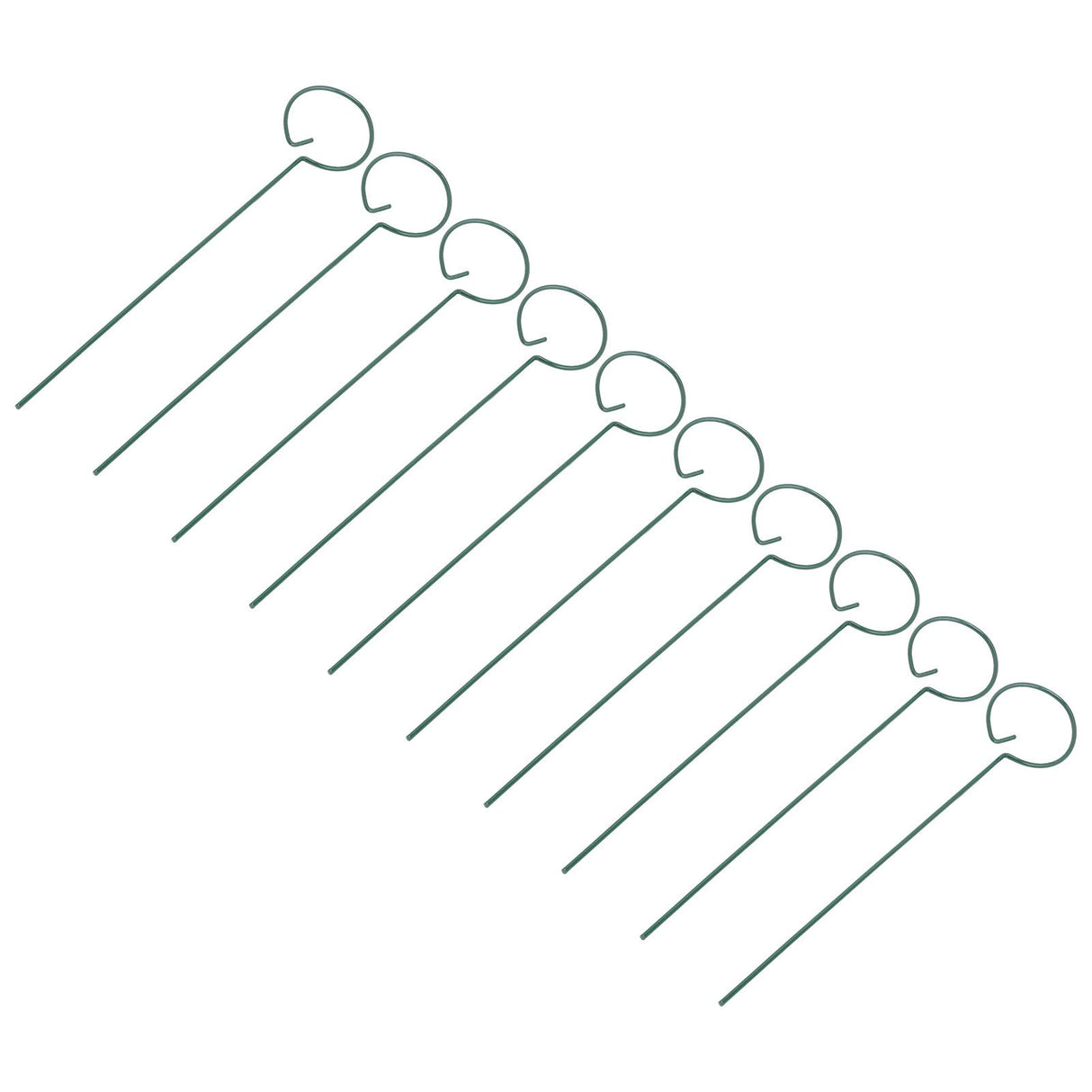 10Pcs Potted Plants Metal Trellis Provide Support 25CM Length Green Small Garden Trellis for Gardens Lawns Decks Patios