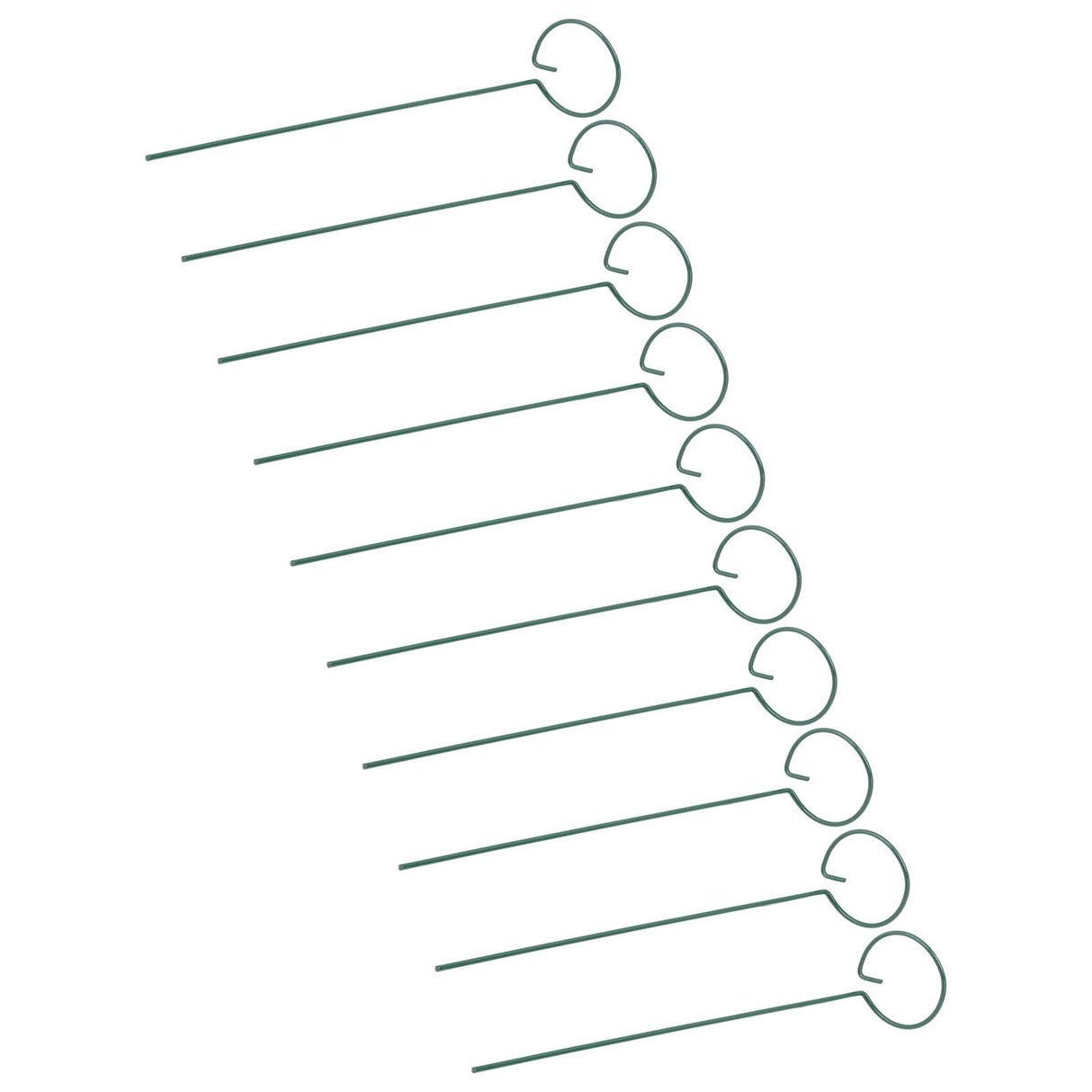 10Pcs Potted Plants Metal Trellis Provide Support 25CM Length Green Small Garden Trellis for Gardens Lawns Decks Patios