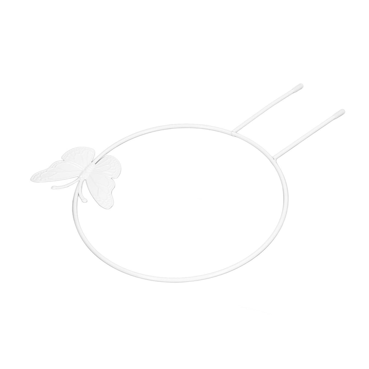 2Pcs Butterfly Garden Climbing Trellis Beautiful Iron Plant Trellis for Decorative Potted Climbing Vines Flowers Round