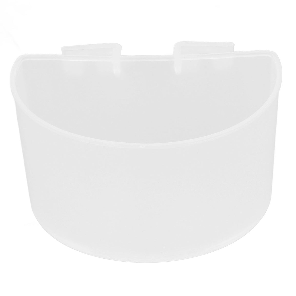 20Pcs Bird Food Bowl Plastic Parrot Water Feeding Cup Birdcage Feeder Trough Set Kit White 11x6cm / 4.33x2.36in