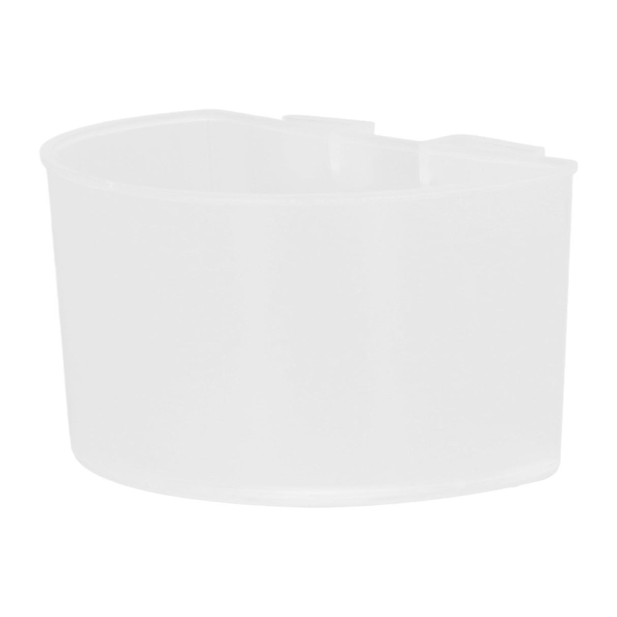 20Pcs Bird Food Bowl Plastic Parrot Water Feeding Cup Birdcage Feeder Trough Set Kit White 11x6cm / 4.33x2.36in
