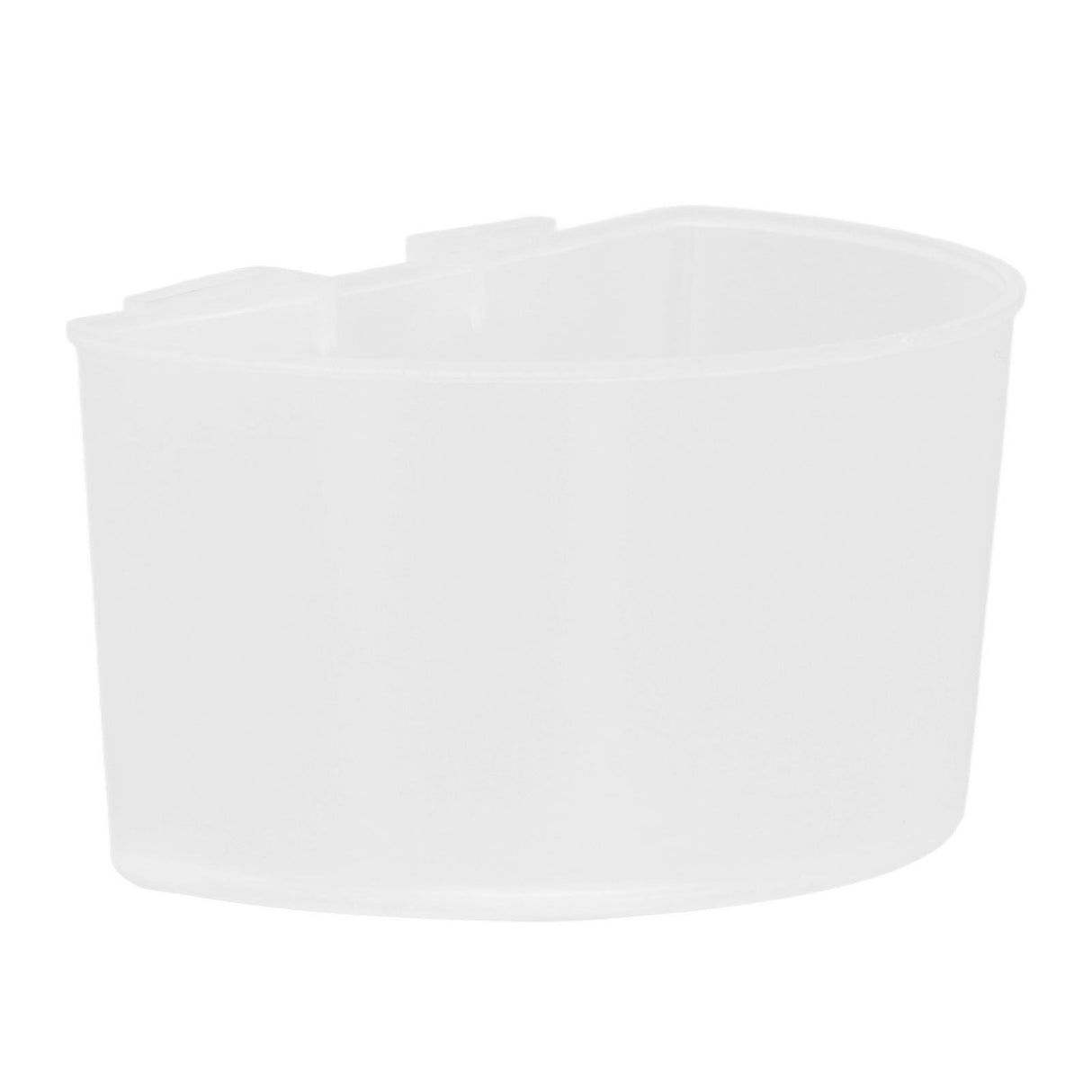 20Pcs Bird Food Bowl Plastic Parrot Water Feeding Cup Birdcage Feeder Trough Set Kit White 11x6cm / 4.33x2.36in