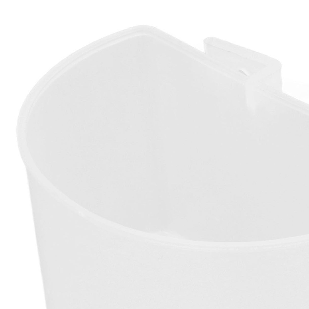 20Pcs Bird Food Bowl Plastic Parrot Water Feeding Cup Birdcage Feeder Trough Set Kit White 11x6cm / 4.33x2.36in