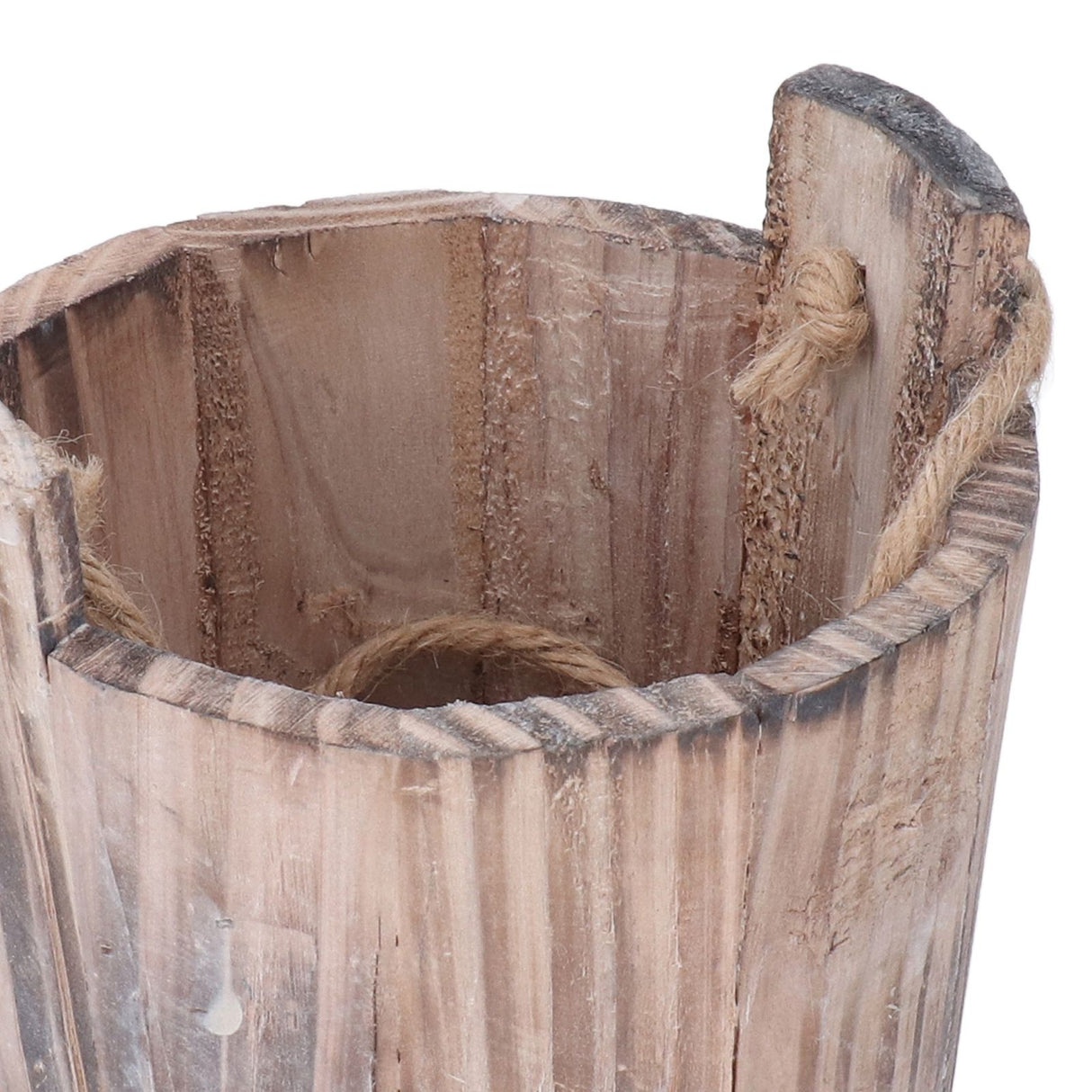 Barrel Planter Round Vintage Rustic Style Wall Hanging Wooden Garden Flower Pot for Garden Patio Office Home