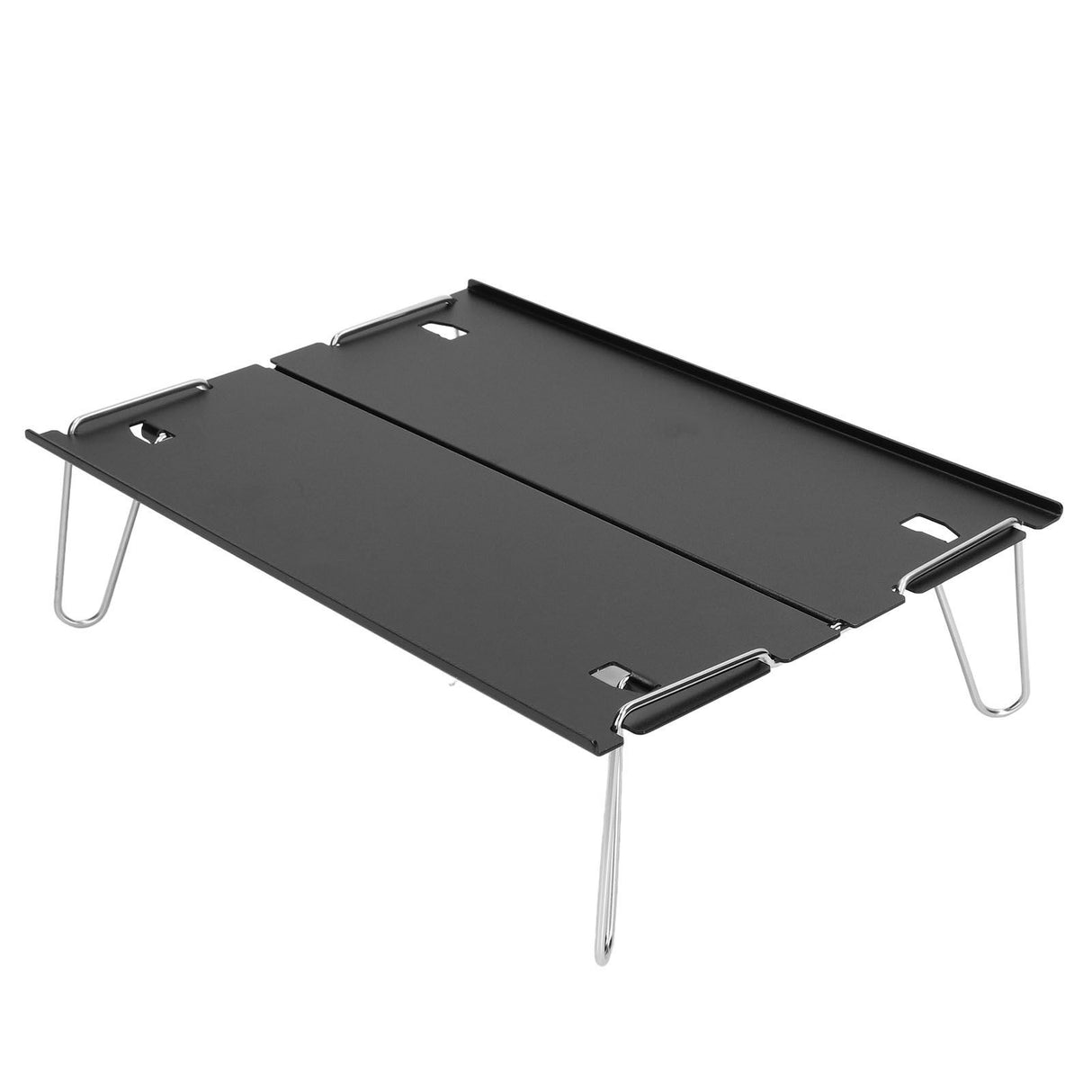 Folding Camping Table Outdoor Portable Aluminum Alloy Ultra Light Mini Folding Table Multifunction Camping Table Black