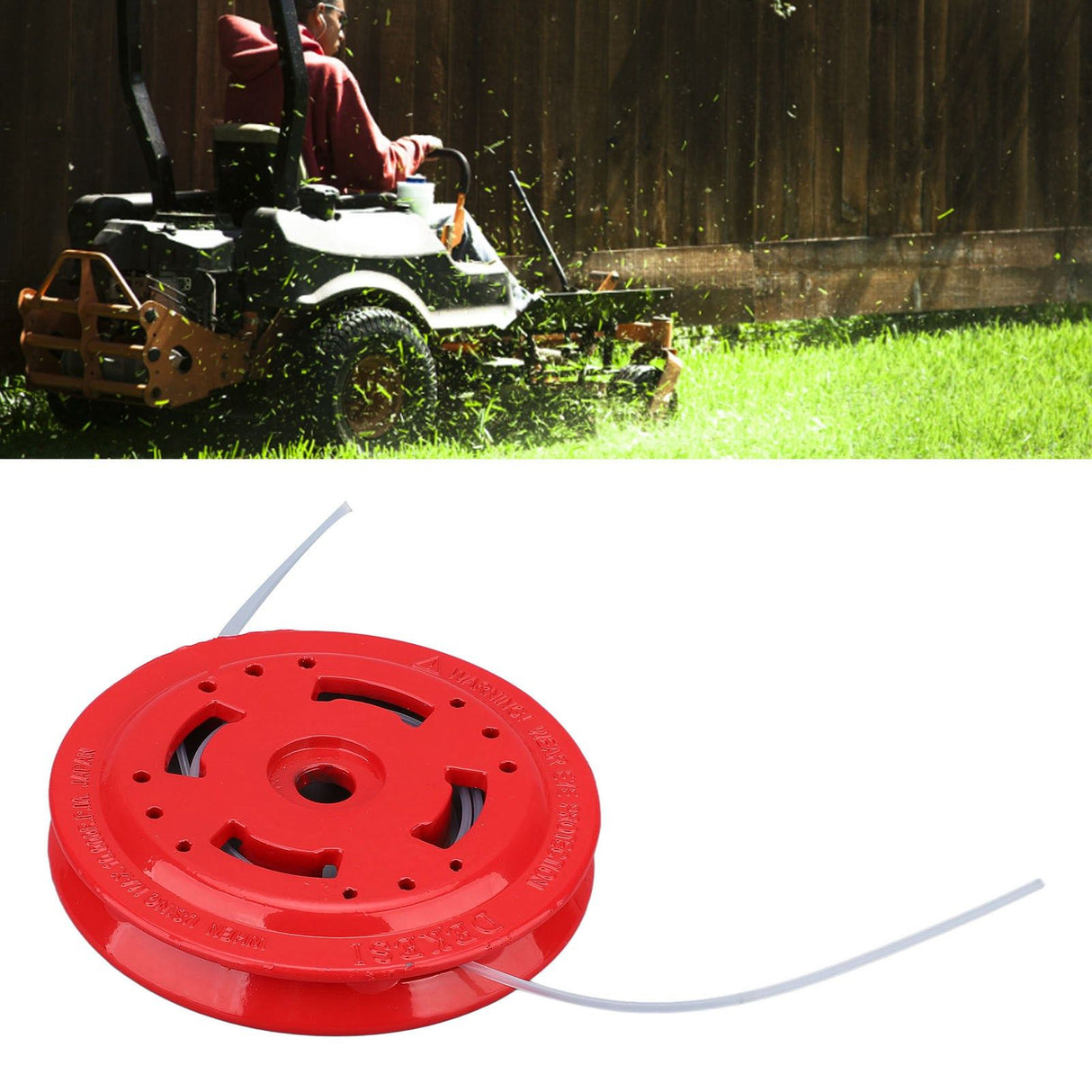 String Trimmer Head Universal Red Iron Lawn Mower Weeder Trimmer Head Replacement for Agriculture Style 2