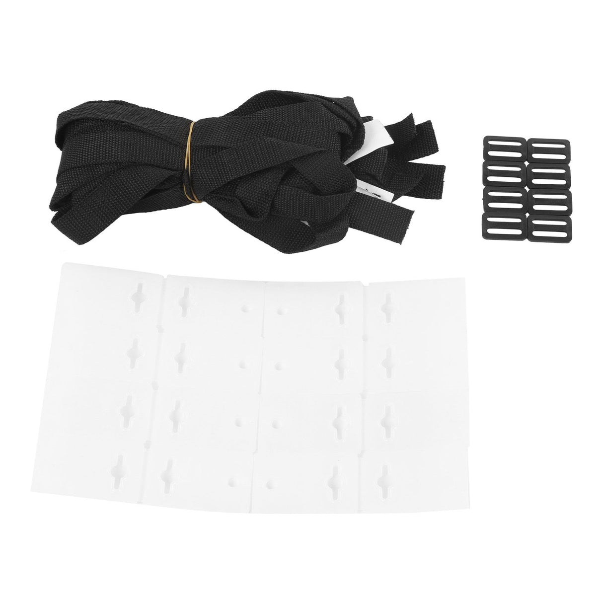 8 Sets Swimming Pool Roller Strap Solar Cover Reel Attachment Kit with Cord Plates and Buckles