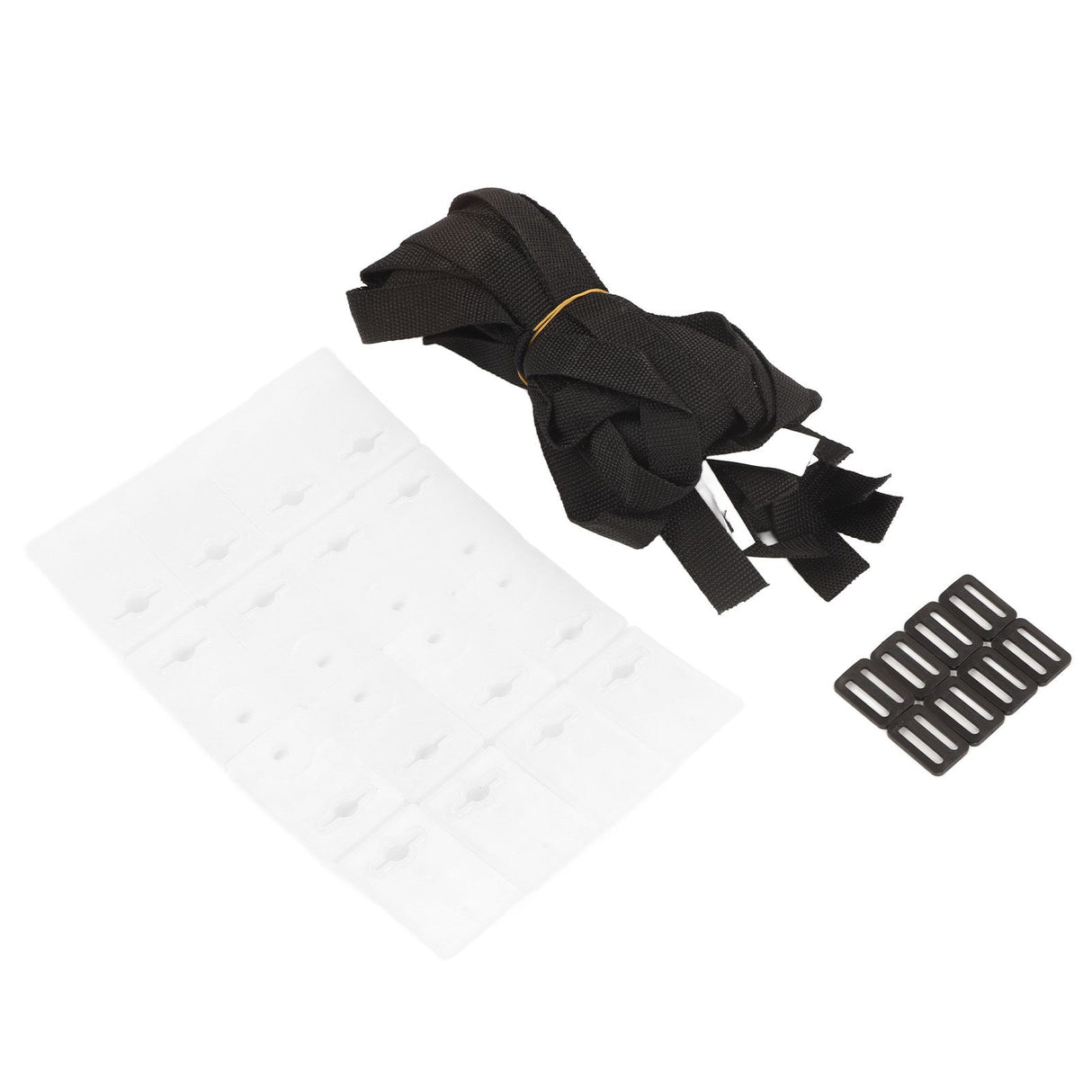 8 Sets Swimming Pool Roller Strap Solar Cover Reel Attachment Kit with Cord Plates and Buckles